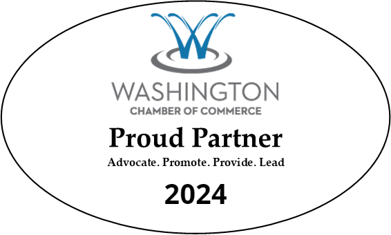 a washington chamber of commerce proud partner badge for 2024