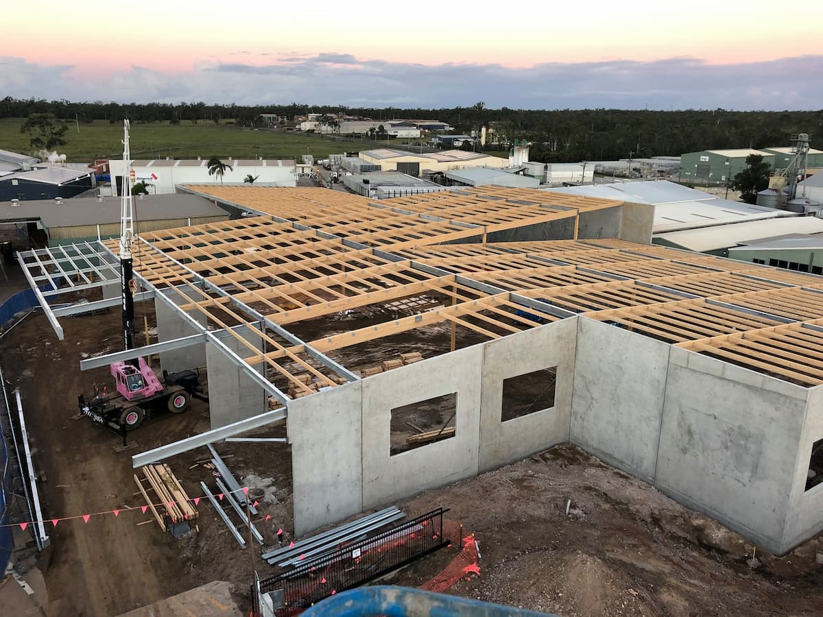 Crane Lift Steel On Construction Site — D & S Crane Hire & Rigging In Kunda Park, QLD