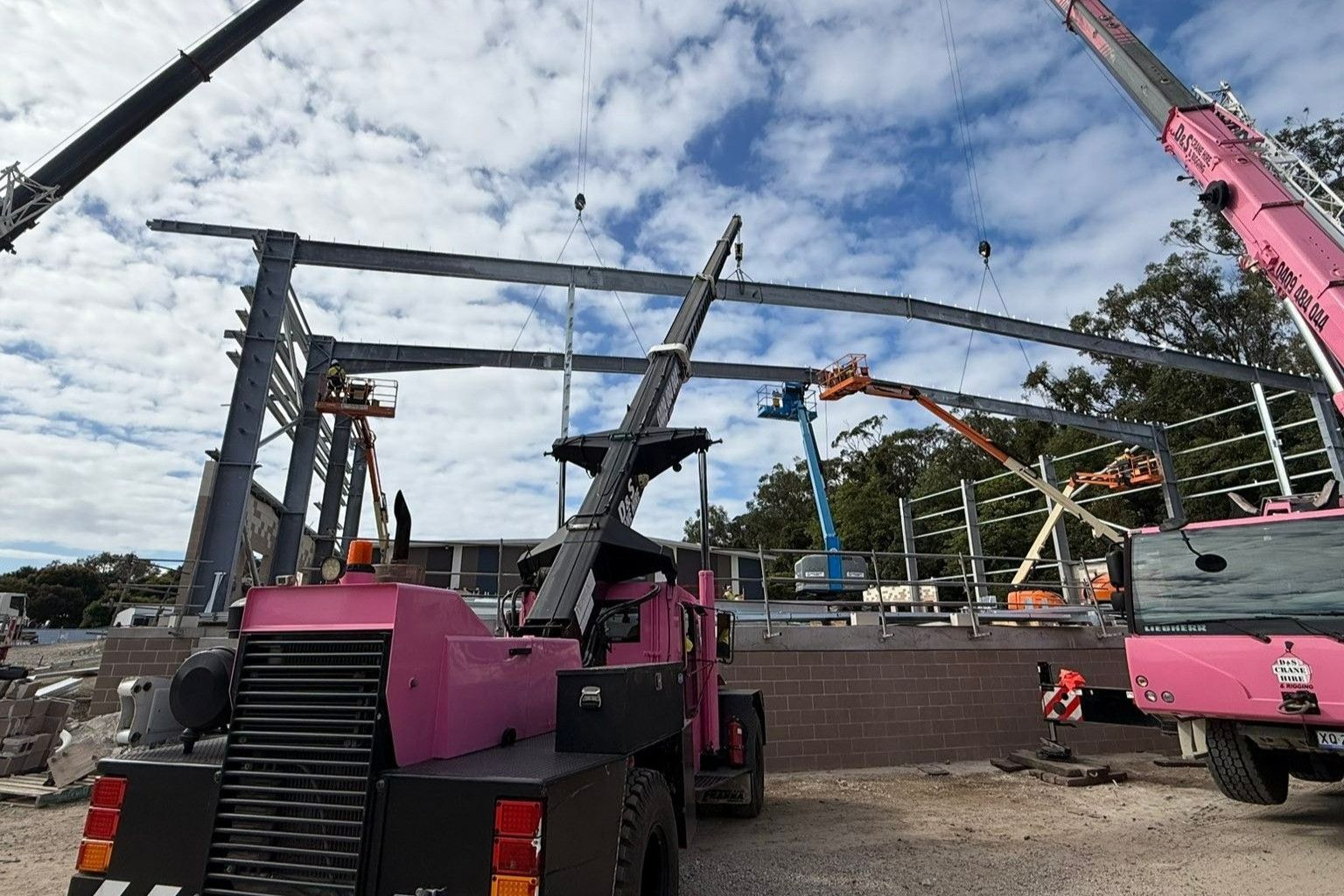 A Crane Working On A Construction Site