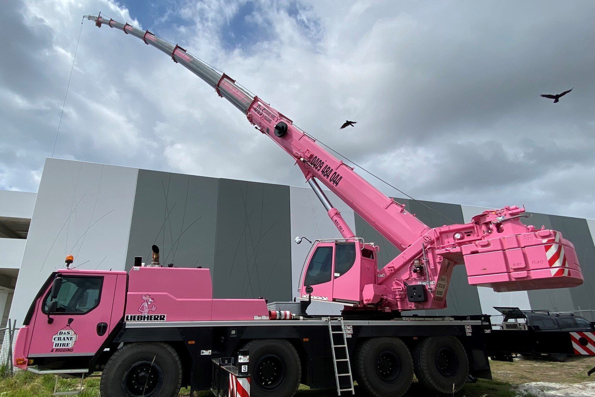 Cranes operating on a permitted site.