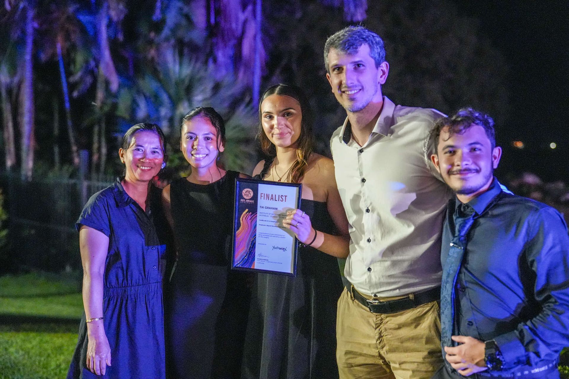 Tia Graham, Taylah Besic, and Brandon Kurnoth at the GTNT Group Award Ceremony