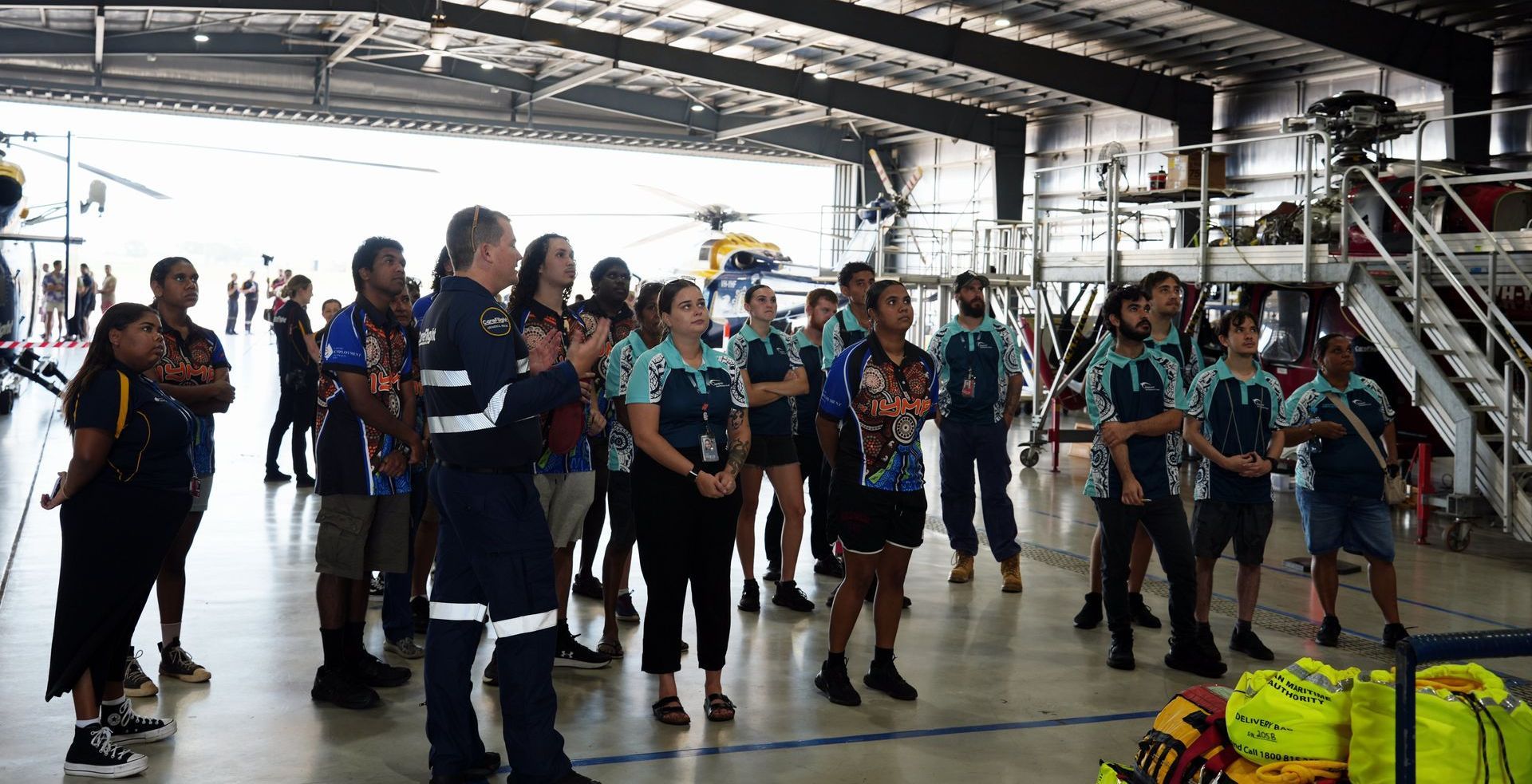 ADG Indigenous trainees at Careflight open day