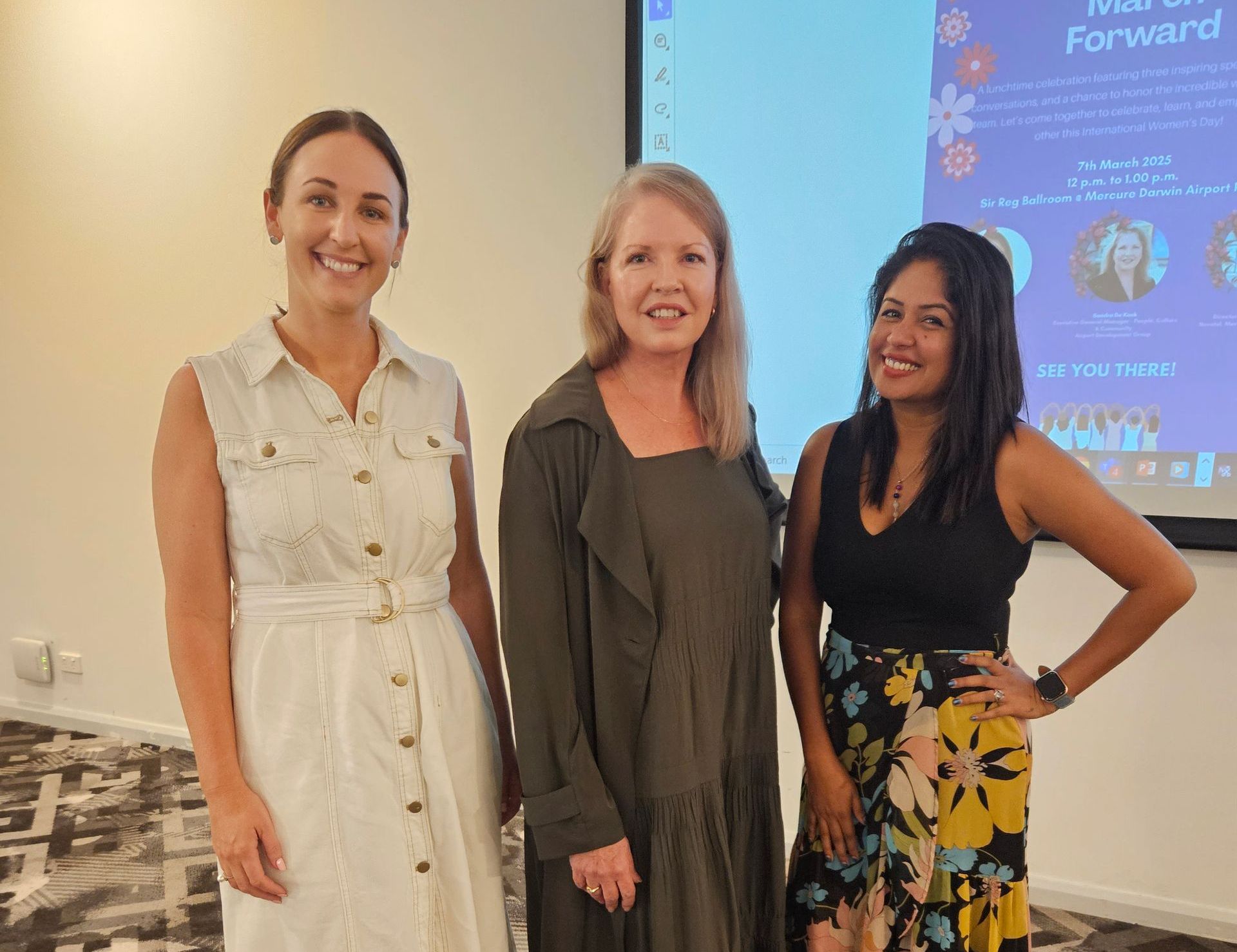 Alicia, Sandra and Nadee at the event.