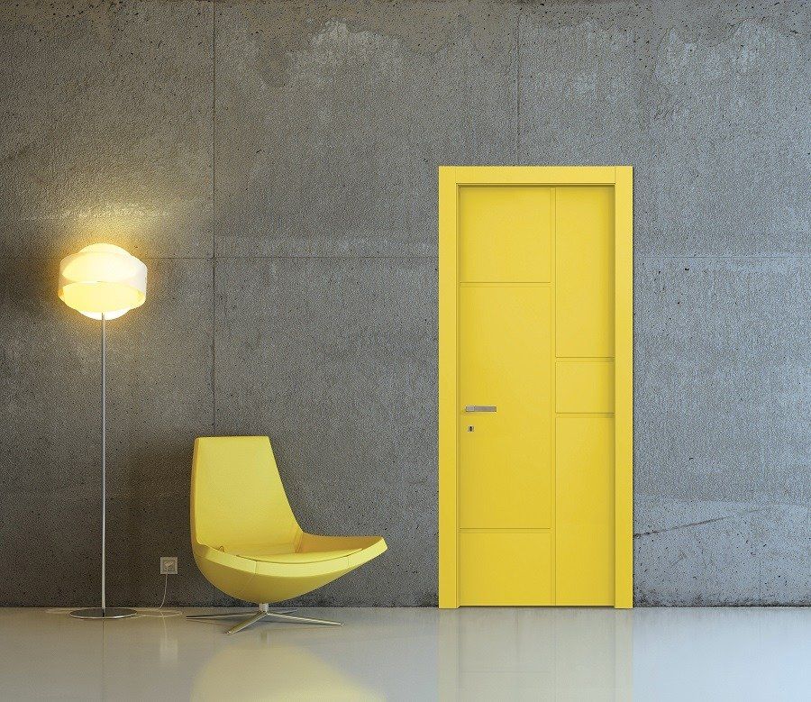 porta gialla per interni