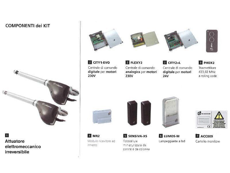 Motori per cancelli a battente