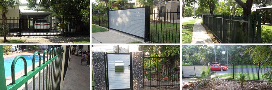 Montage of fences and gates by fencing contractors in Darwin