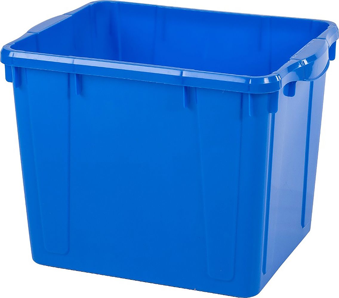 16 Gallon Blue Rectangular Recycling Bin