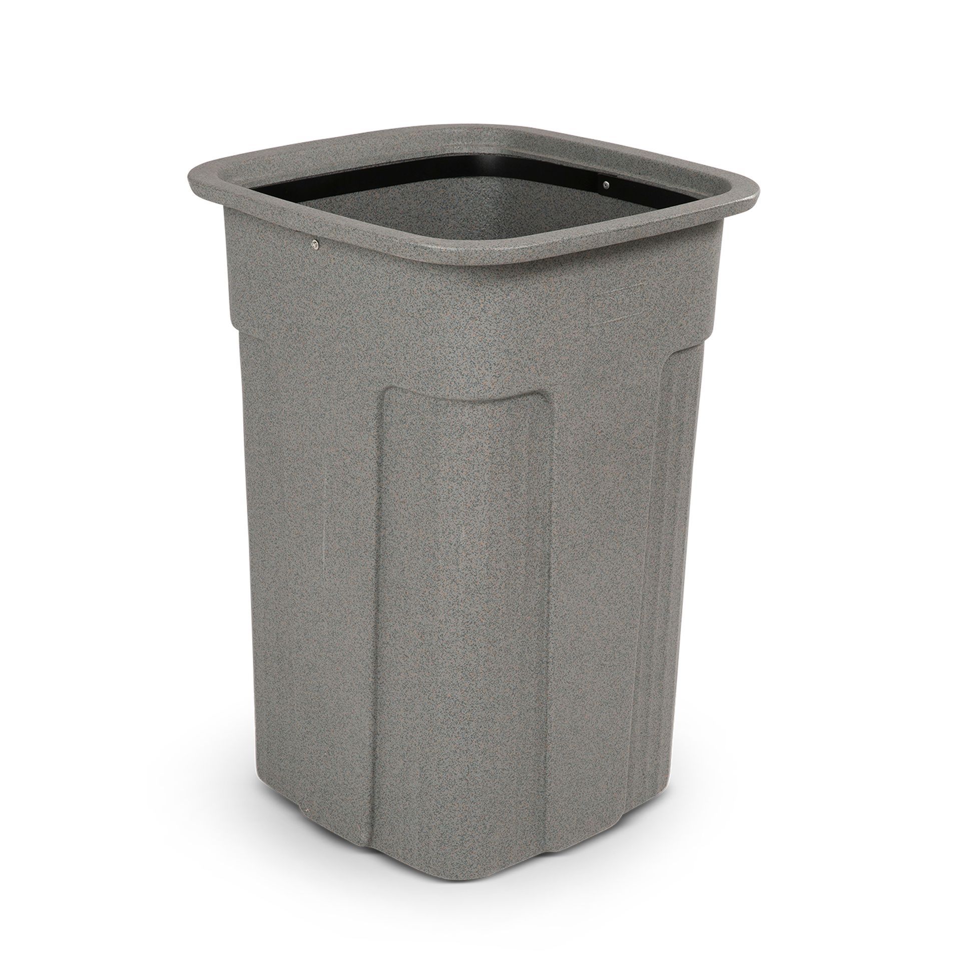 Slimline 35 Gal. Square Trash Can - Graystone