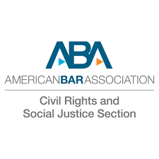 The logo for the american bar association civil rights and social justice section.