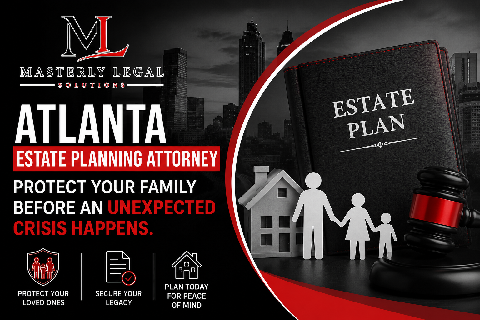 Atlanta estate planning attorney consulting with a family.