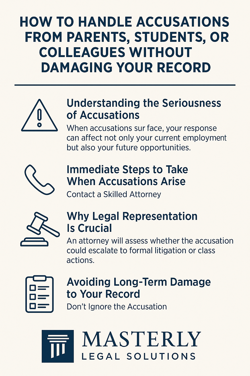A professional infographic by Masterly Legal Solutions titled