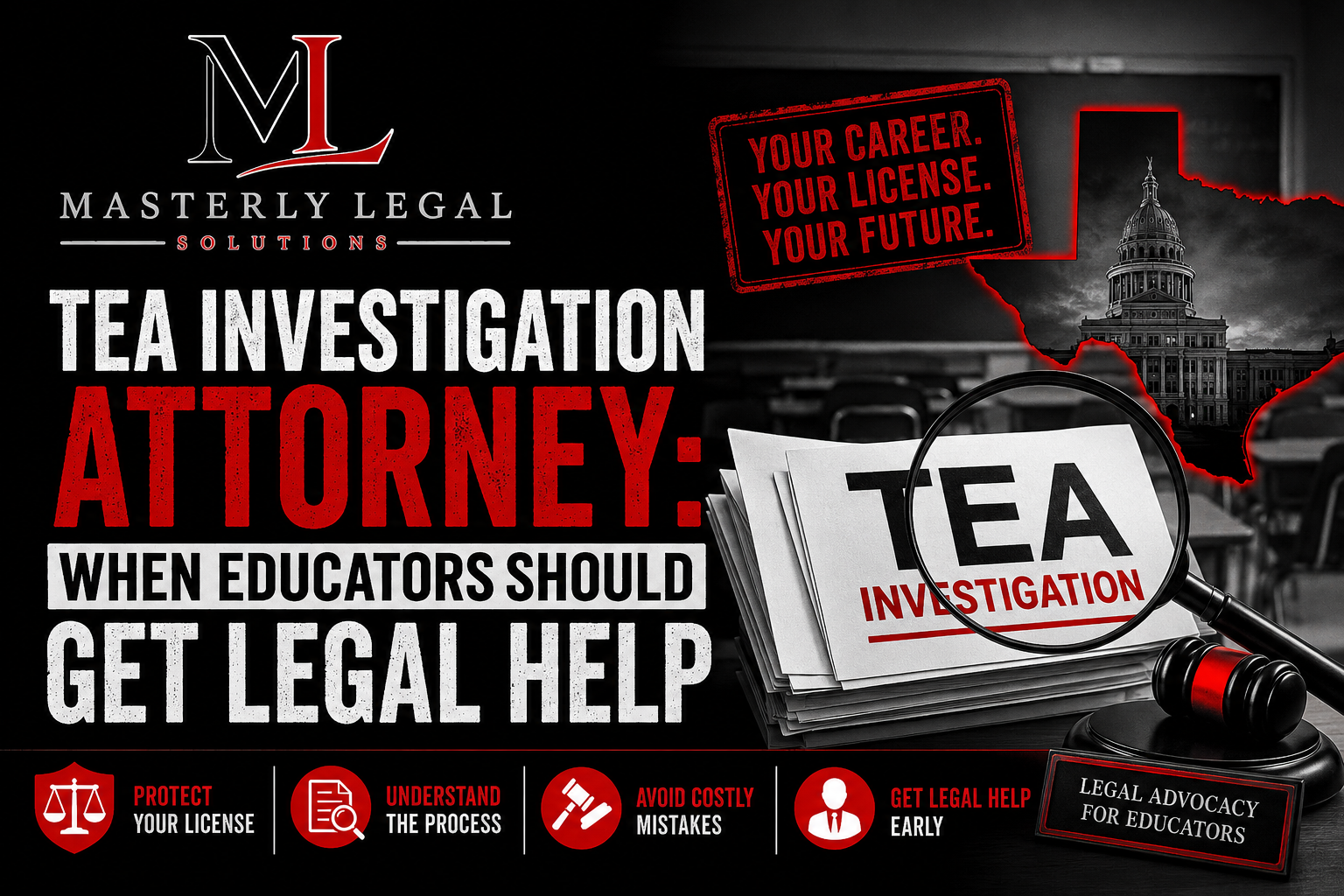 TEA investigation attorney consulting with a Texas educator