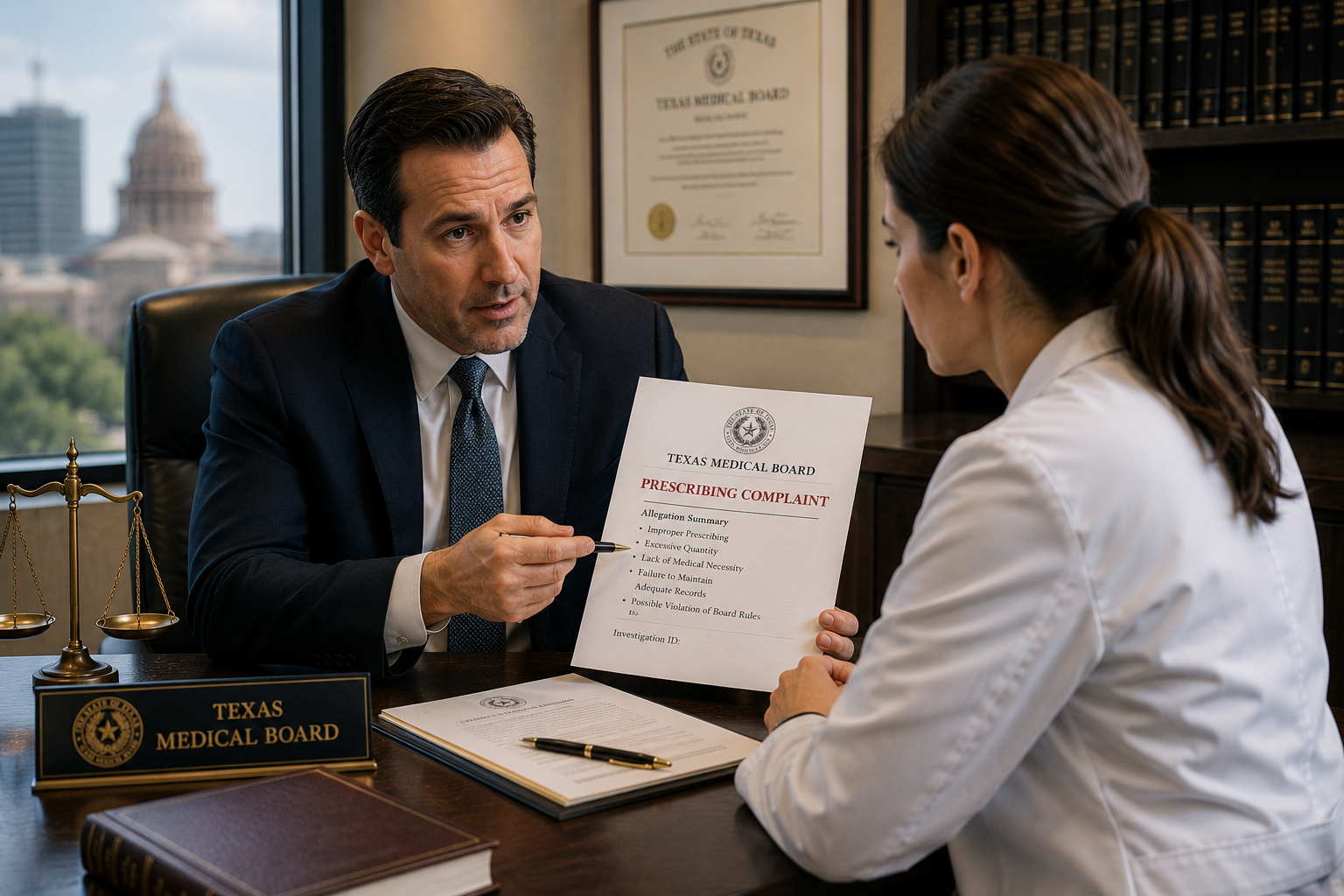 professional guidance related to Texas Medical Board Prescribing Complaint