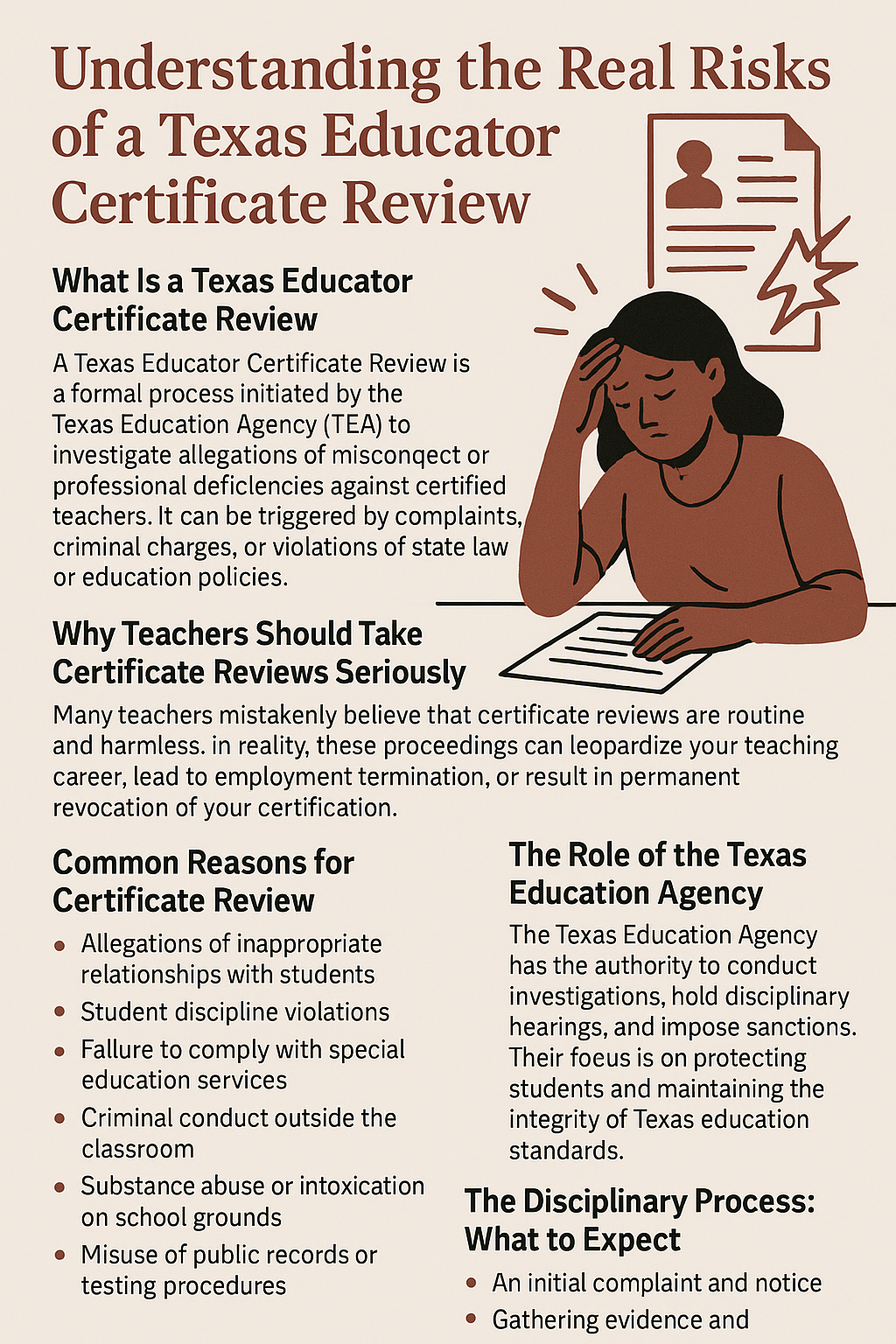 Understanding the Real Risks of a Texas Educator Certificate Review.