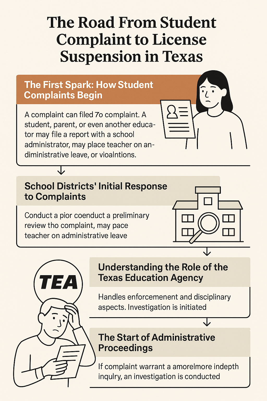 The Road From Student Complaint to License Suspension in Texas