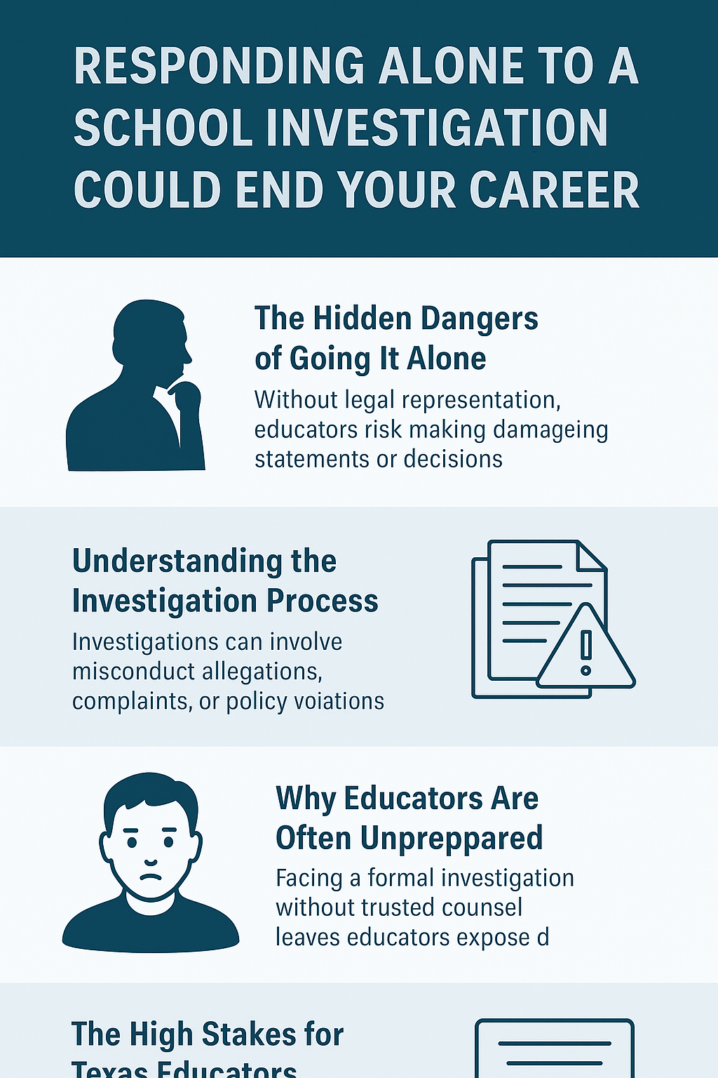 Responding Alone to a School Investigation Could End Your Career