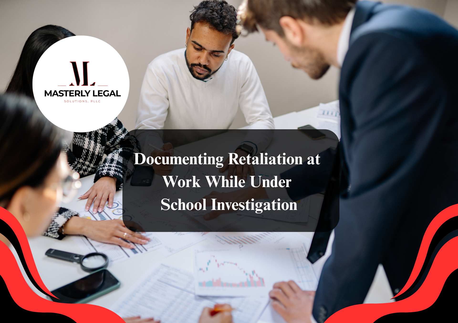 Employee facing employer retaliation at work in office.