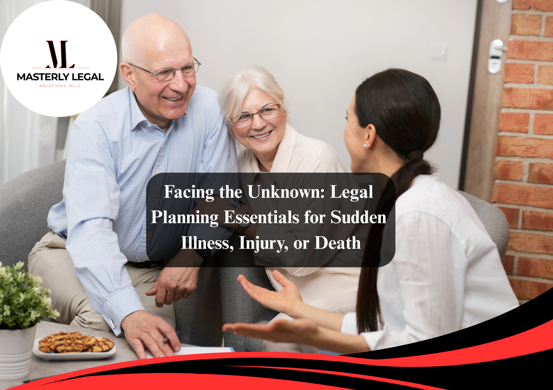 Estate planning attorney reviewing legal documents with a client.