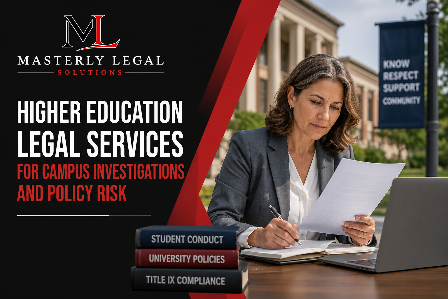 Higher education legal services advising university administrators