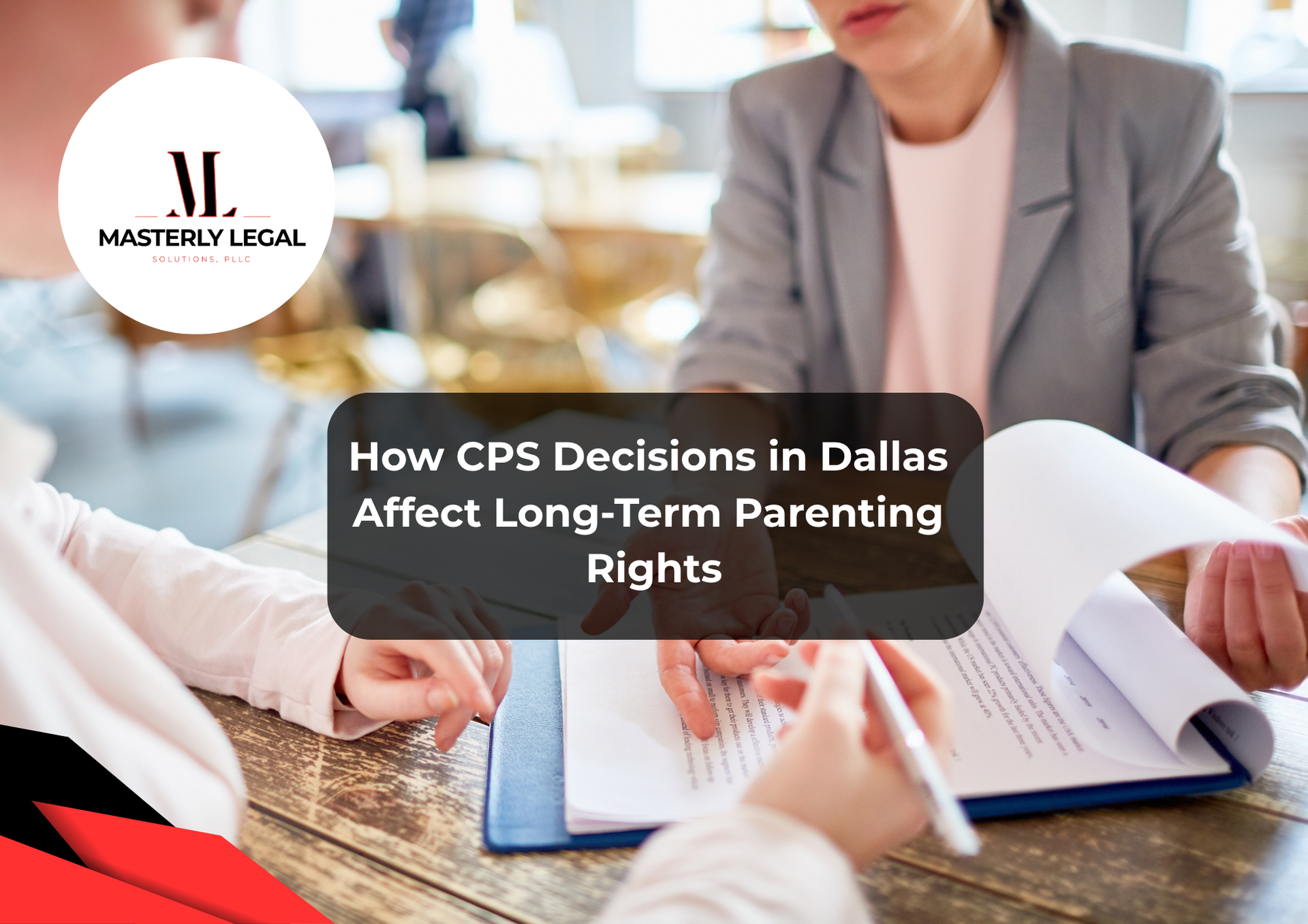 Dallas child protective services worker assisting a family with a child safety case.