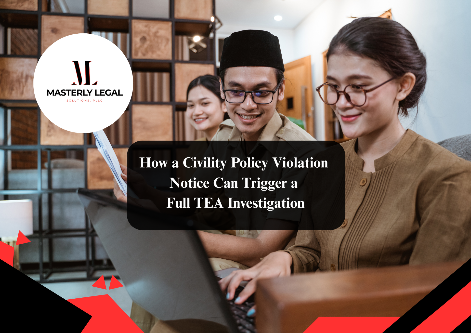 Civility policy violation notice posted in workplace.