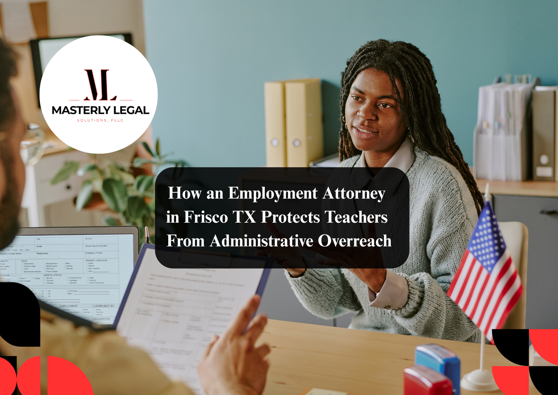 Employment attorney in Frisco, Texas office.