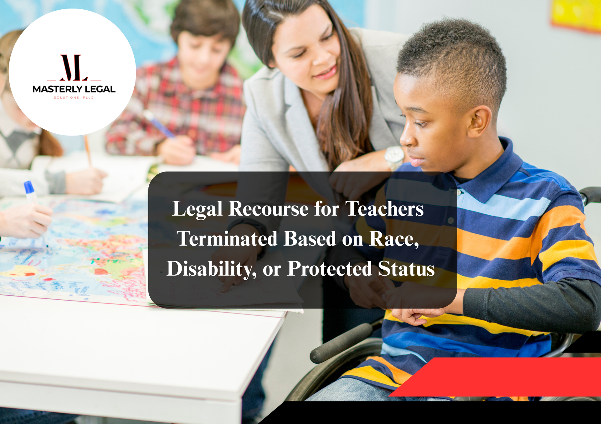 Lawyer providing legal representation for teachers.