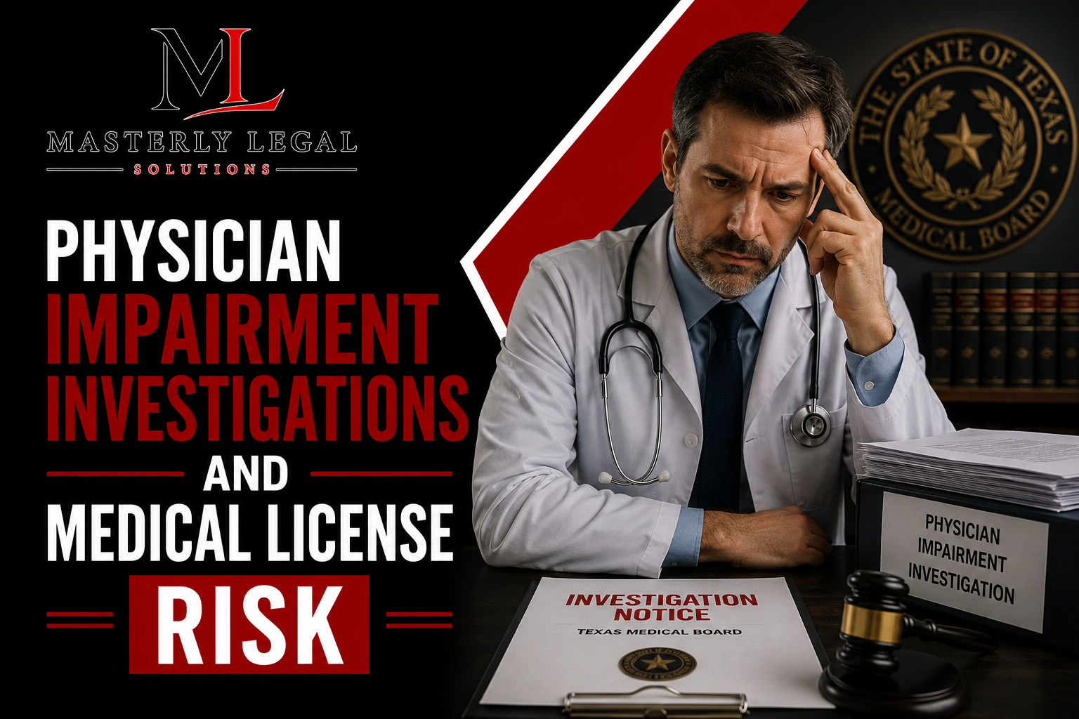 Physician wellness investigation legal representation