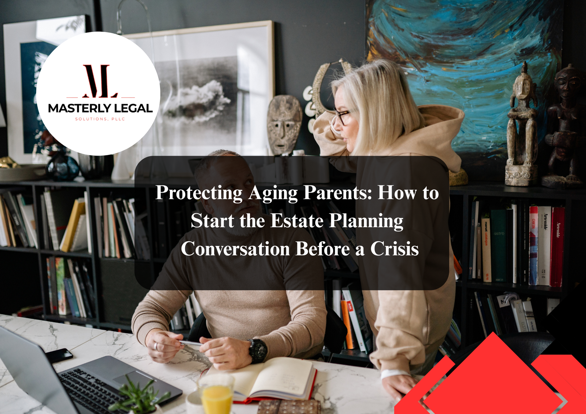Estate planning attorney in Houston advising clients on wills and trusts.