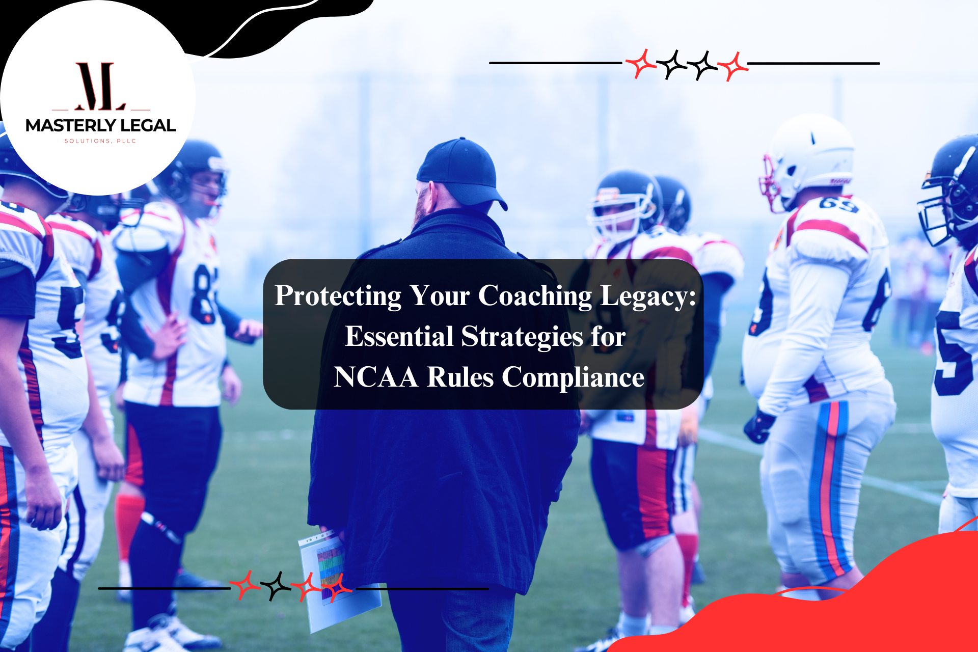 NCAA attorney reviewing legal documents in a professional office setting.