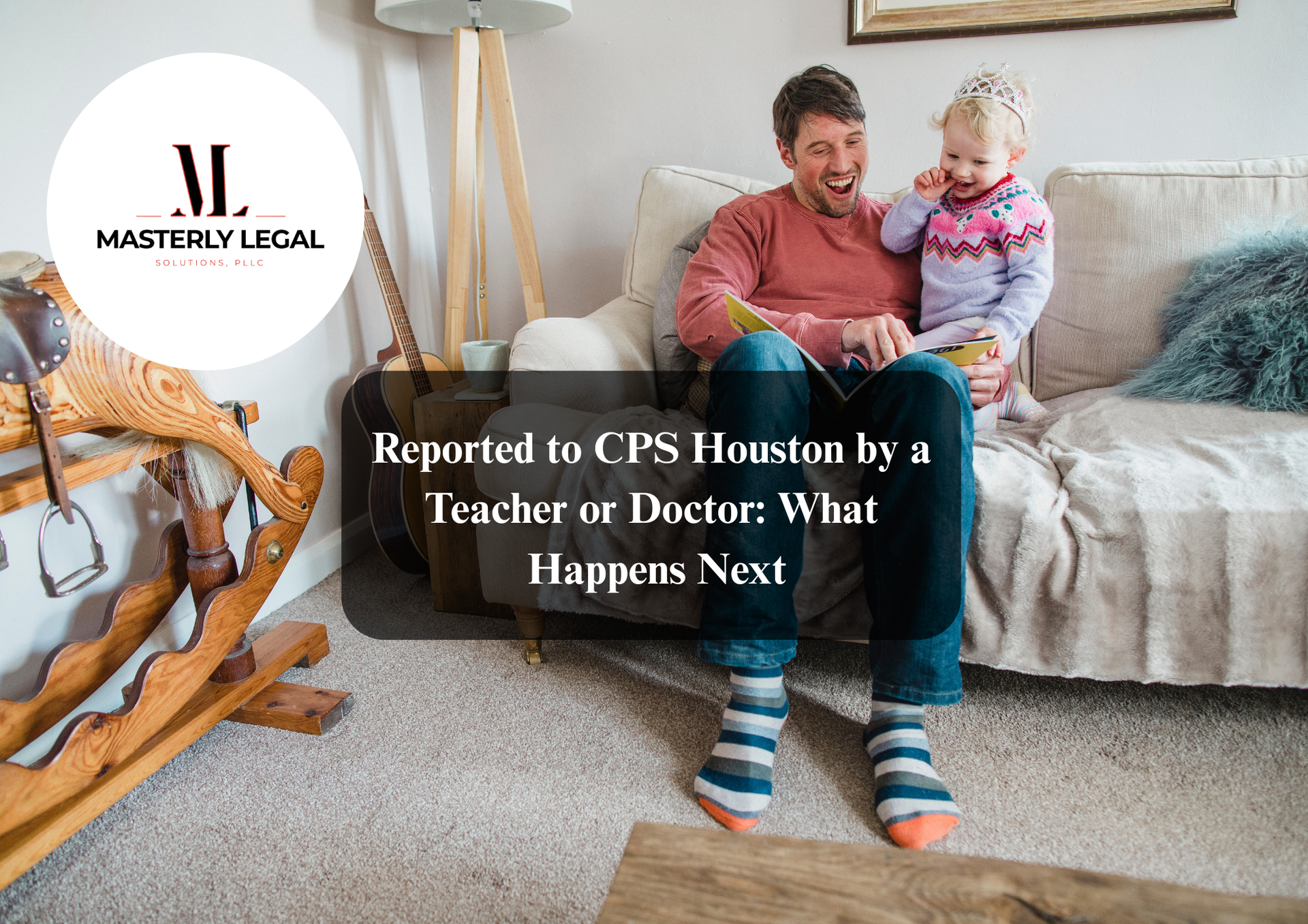 Houston CPS caseworker meeting with a family during an investigation