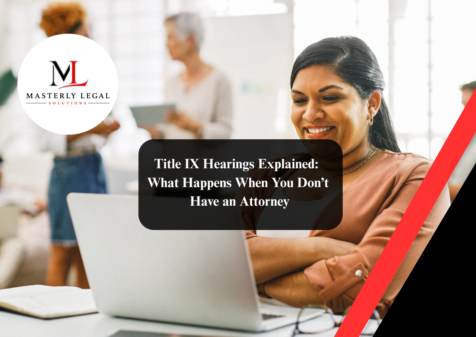 Title IX defense attorney consulting a client