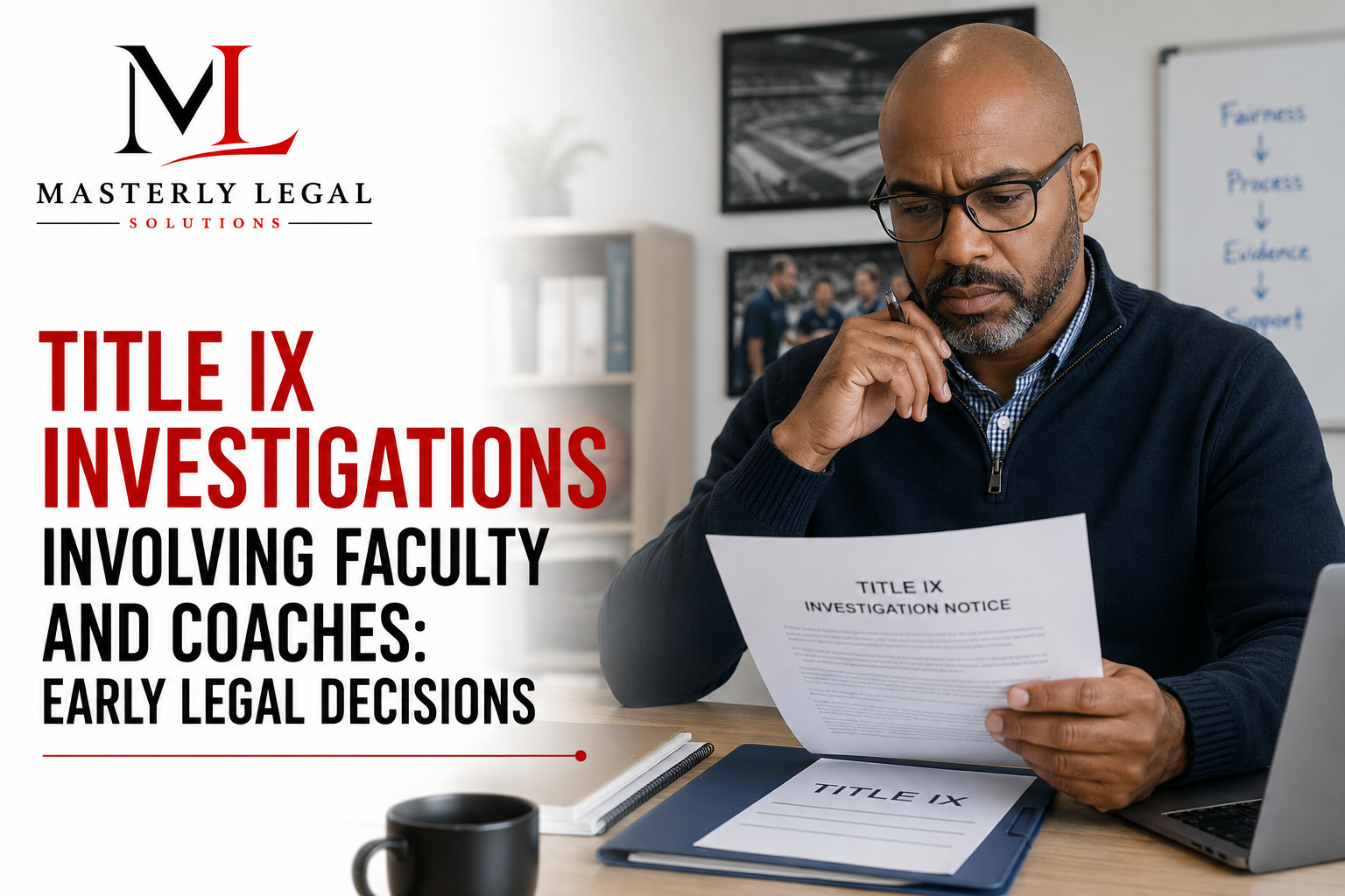 Title IX defense attorney advising a faculty member during a campus investigation