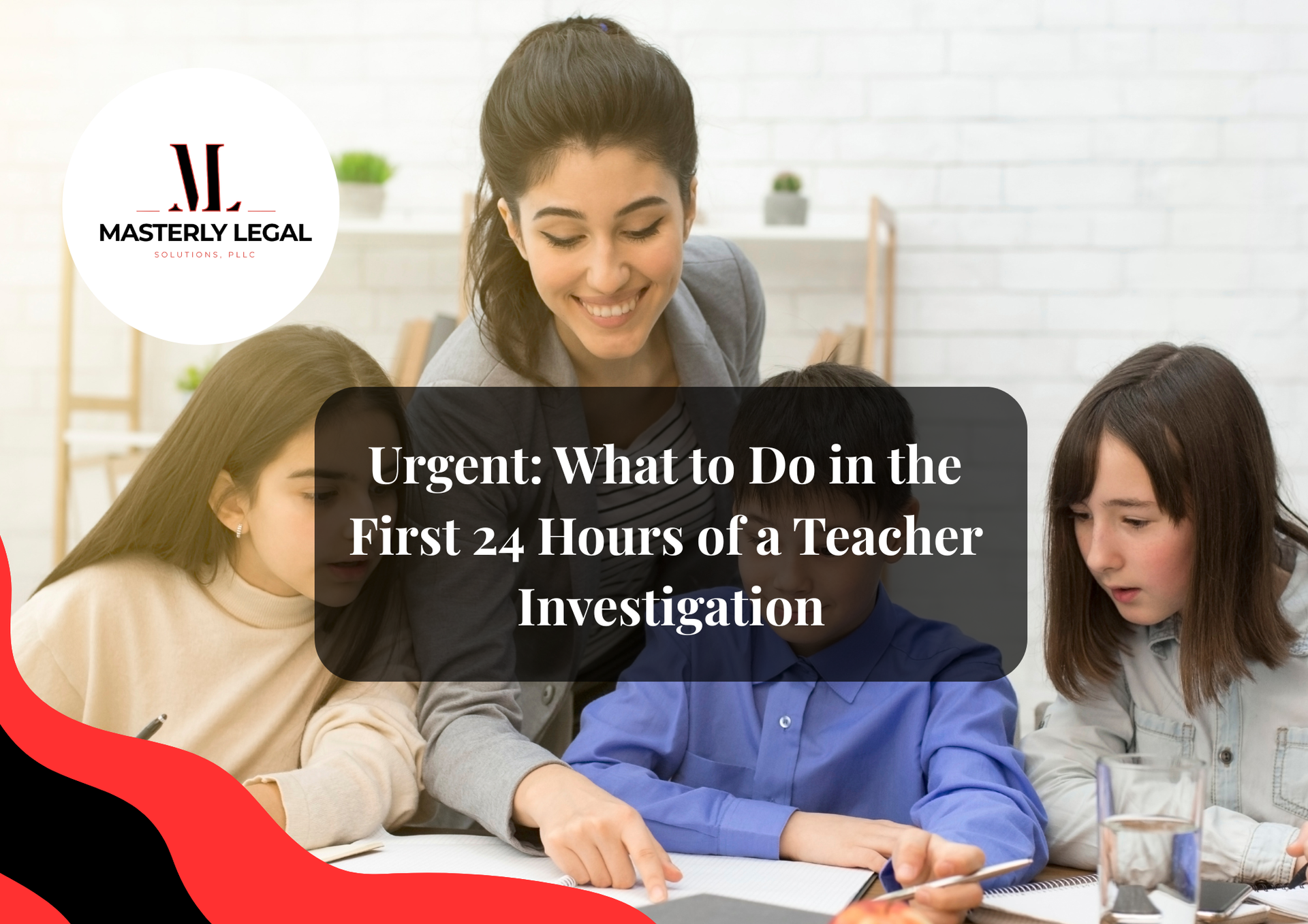 Attorney advising teacher on education law and school legal matters.