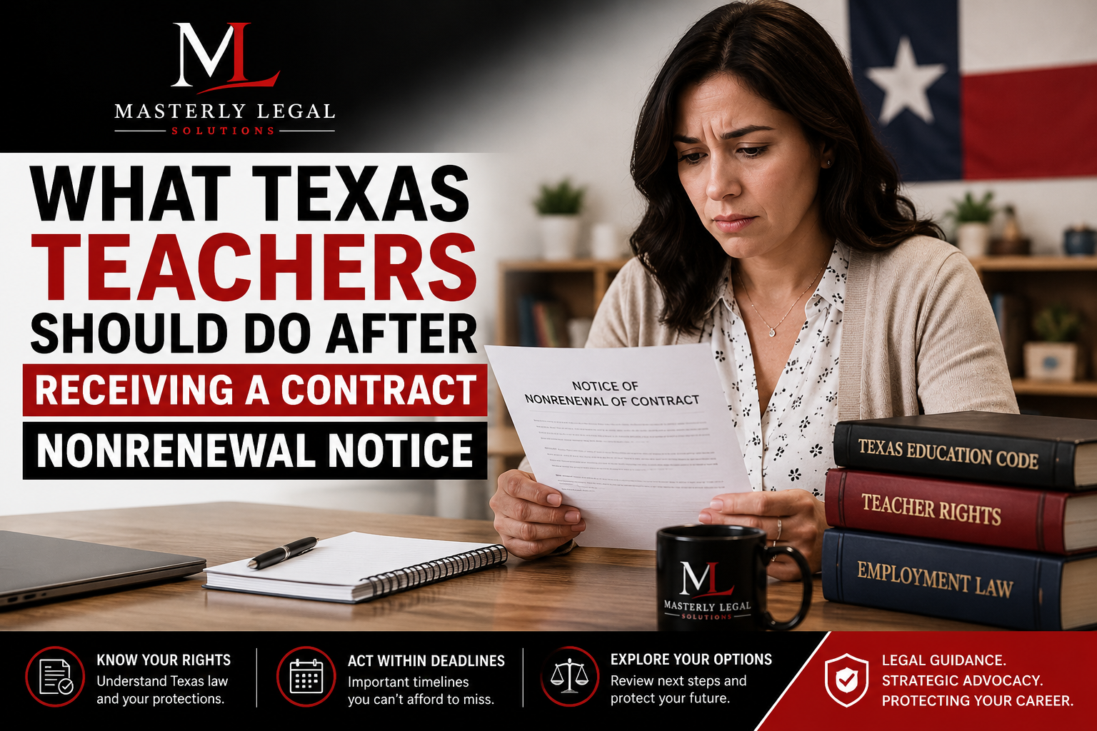 Texas teacher reviewing a proposed contract nonrenewal notice