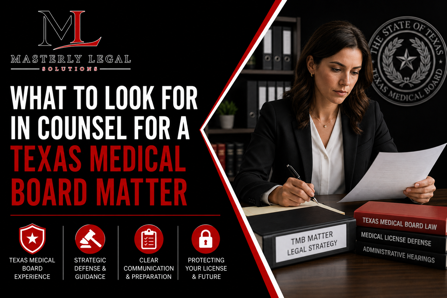 Texas Medical Board lawyer advising a physician during a license investigation
