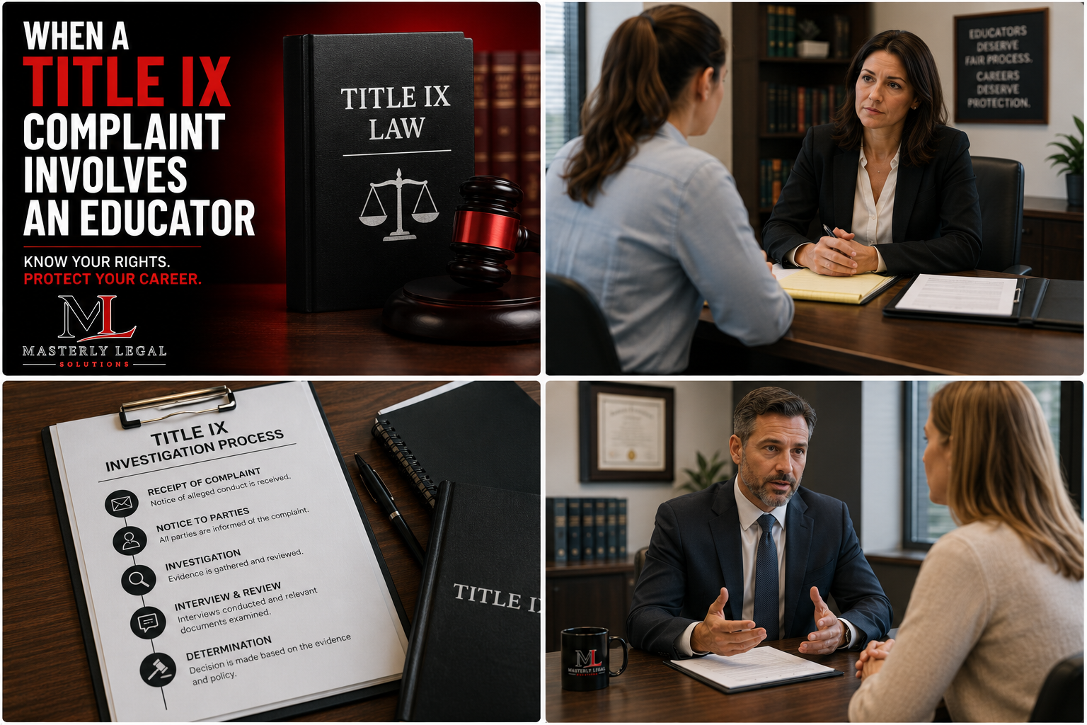 Title IX attorney advising an educator during an investigation.