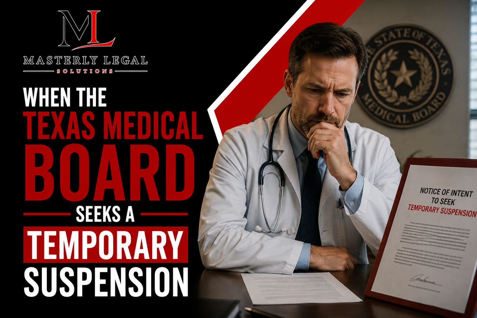 Texas Medical Board temporary suspension attorney