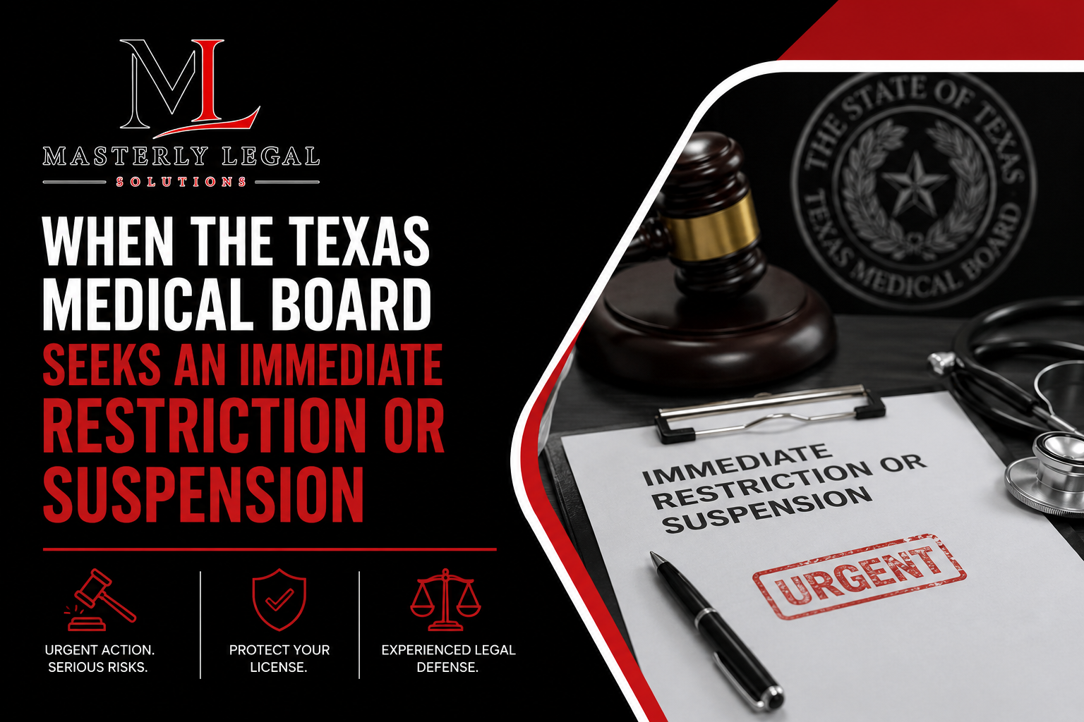 Texas physician meeting with legal counsel about a TMB practice restriction