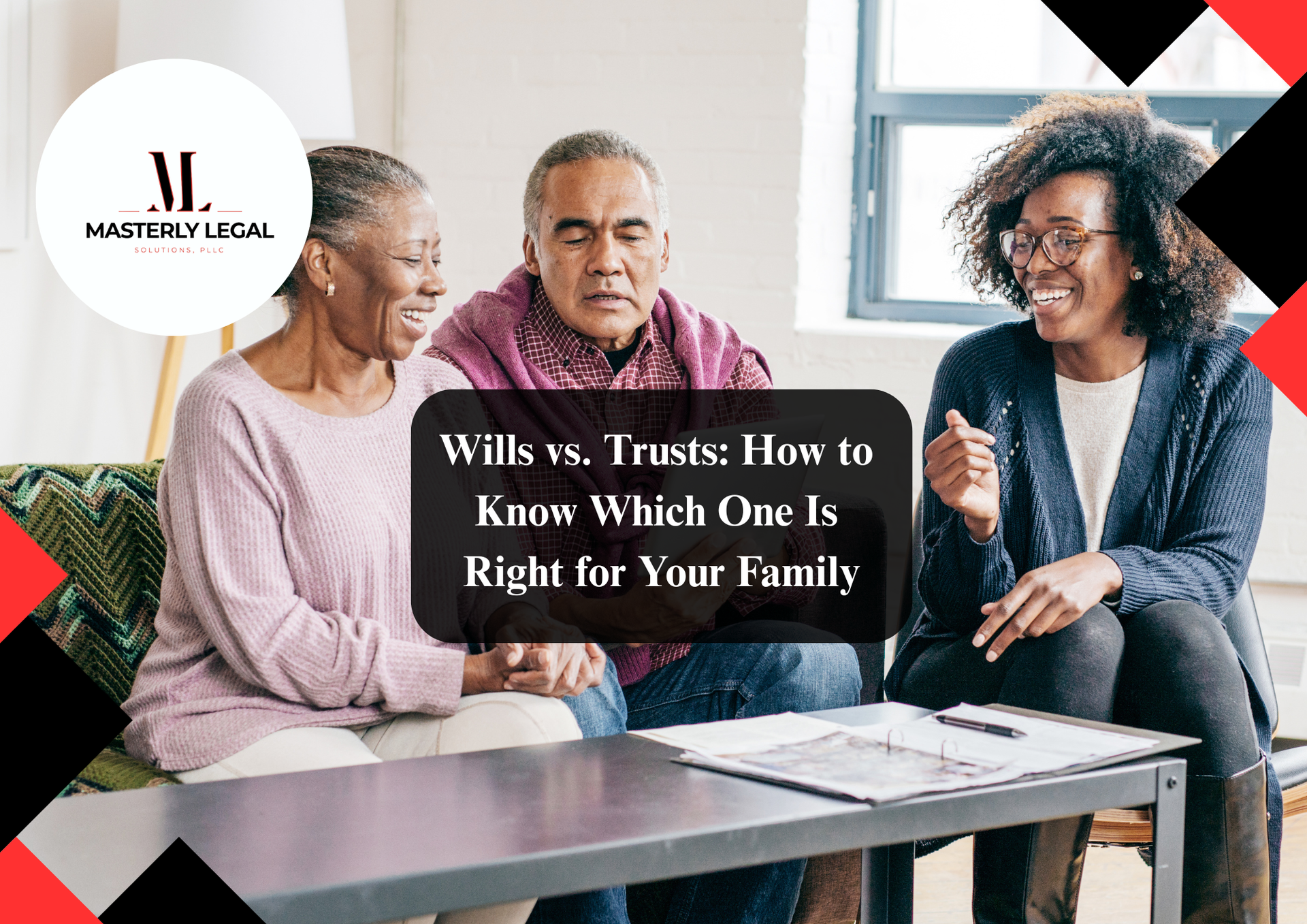 Experienced trust attorney reviewing an estate plan.