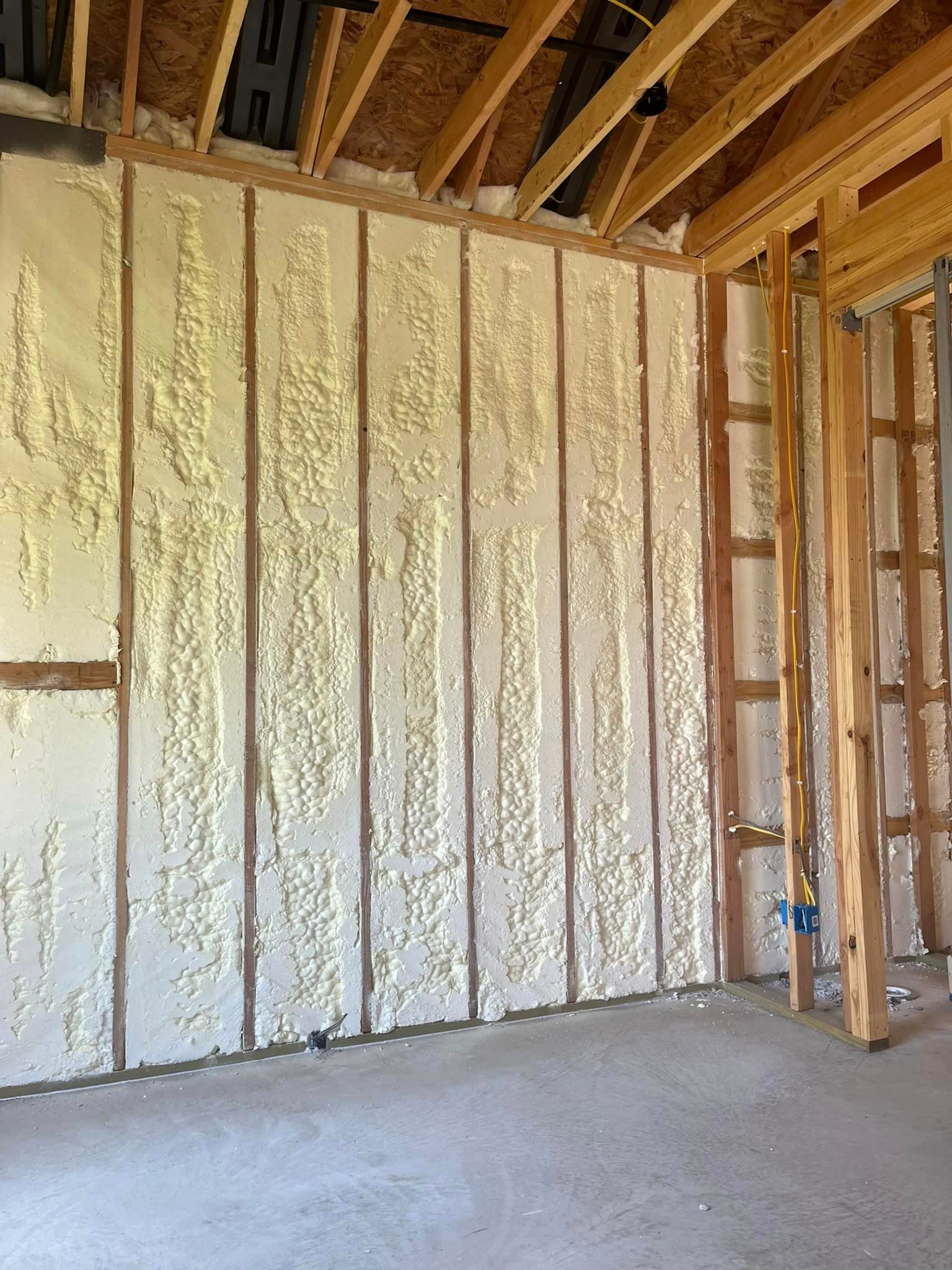 A room with a lot of foam on the walls.
