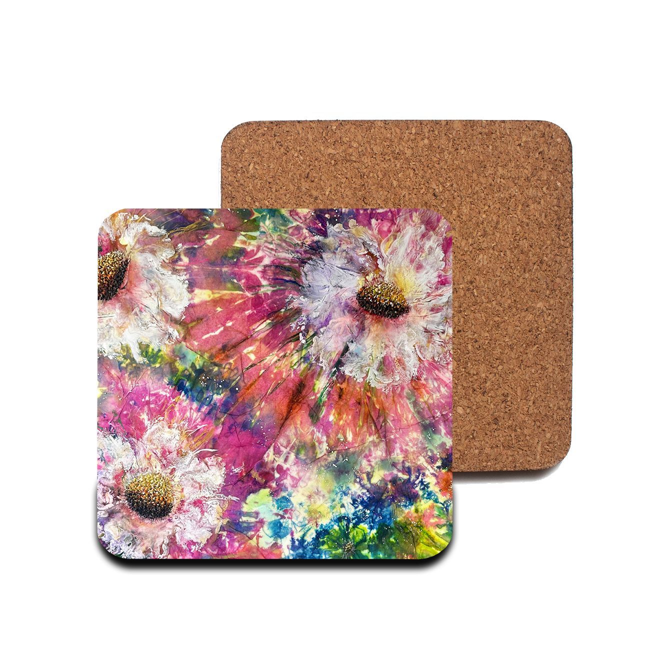 Floral Paradise Corkback Coaster (single)