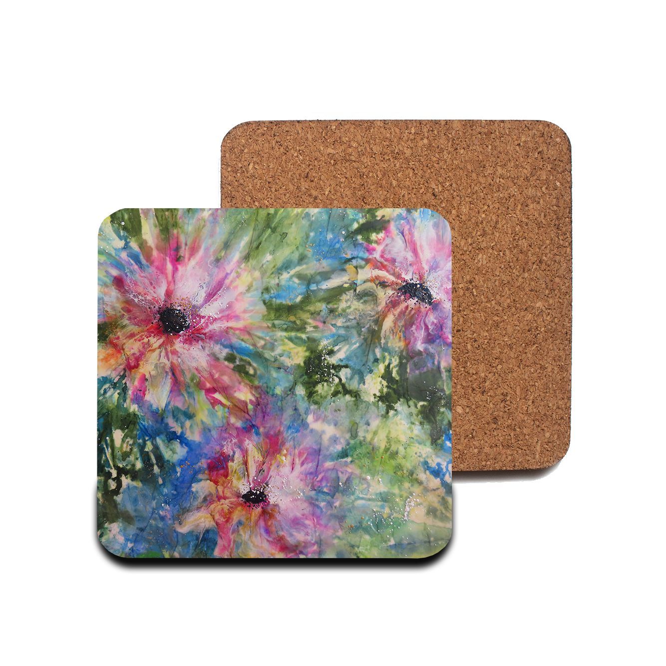 Floral Dance Corkback Coaster (single)
