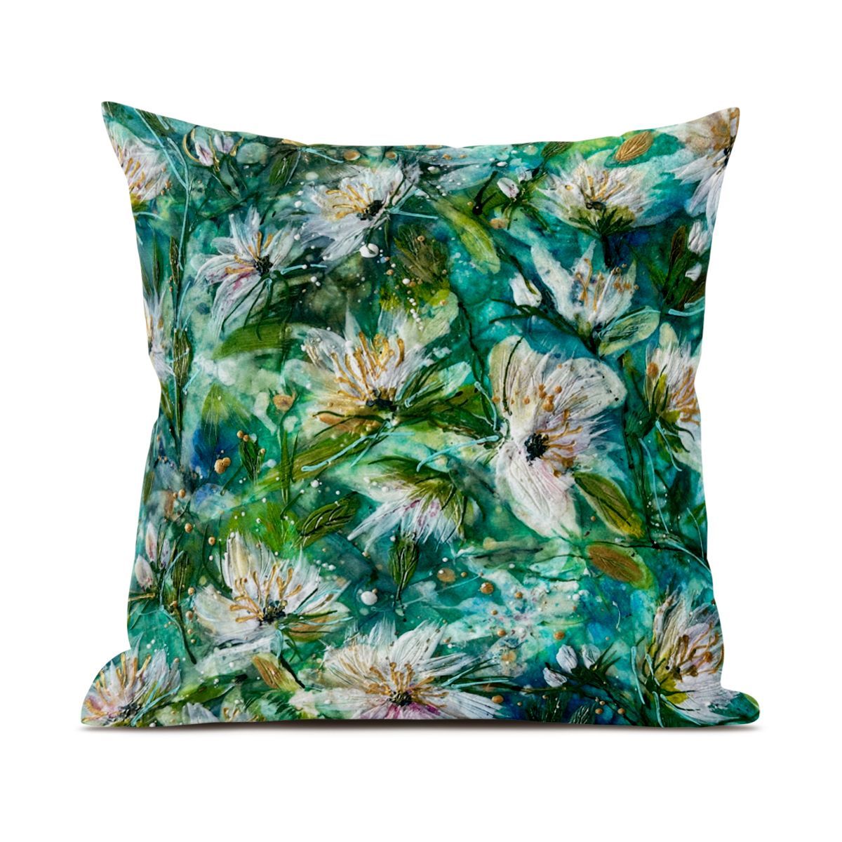 Teal Serenity luxury cushion