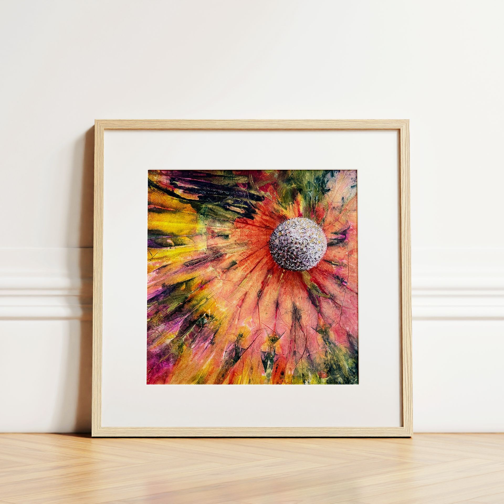 Orange Bloom Art print in mount