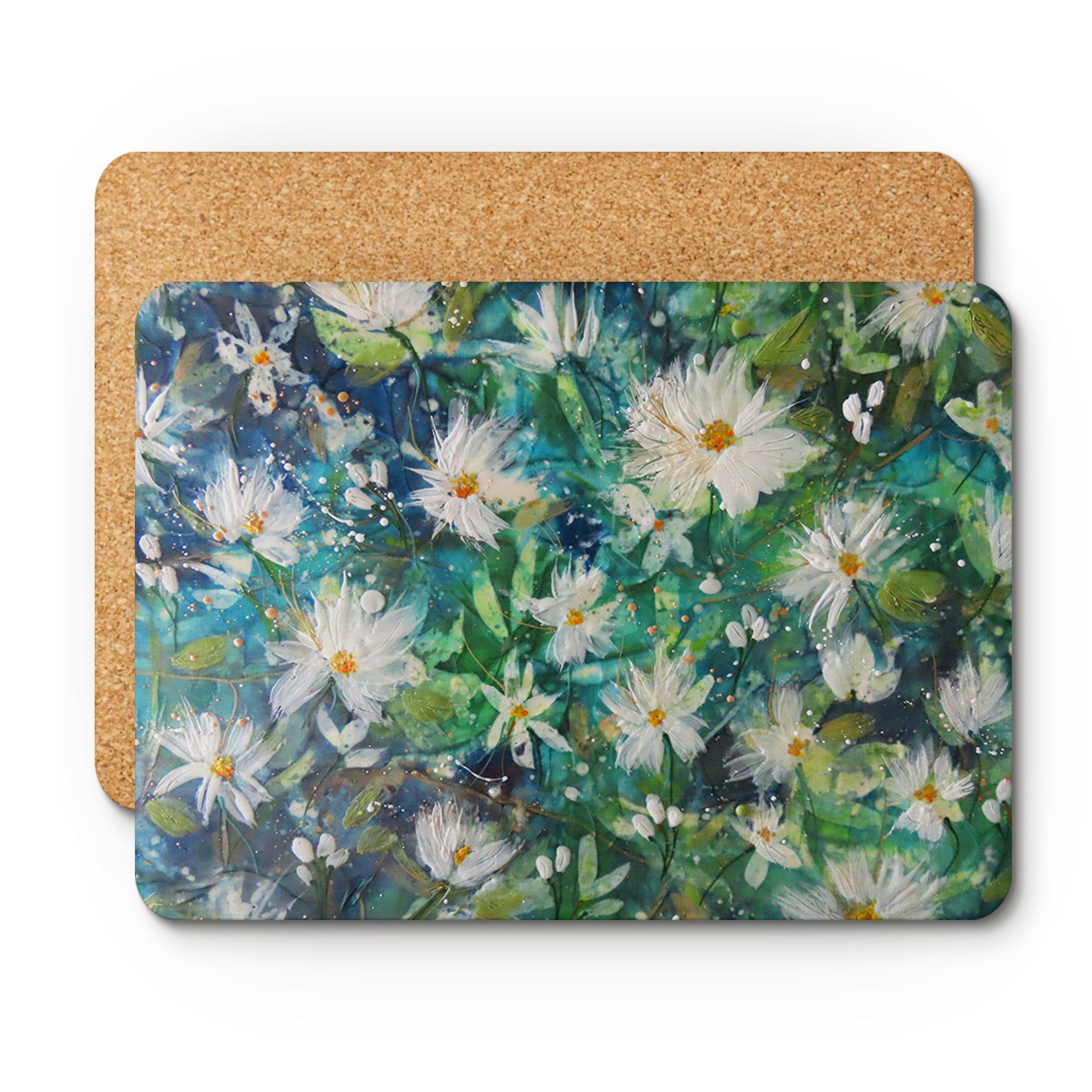 Bloomin' Turquoise Corkback Placemat (set of 4)