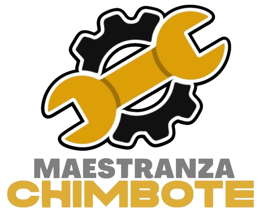 Llave amarilla sobre engranaje negro, texto