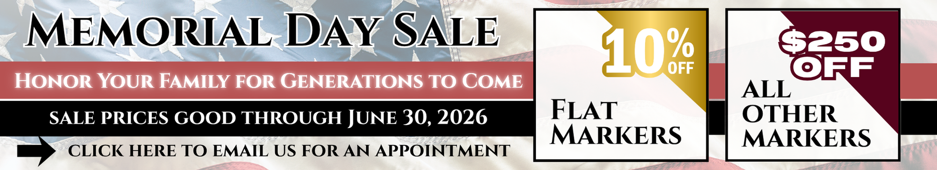 Memorial Day Sale Banner