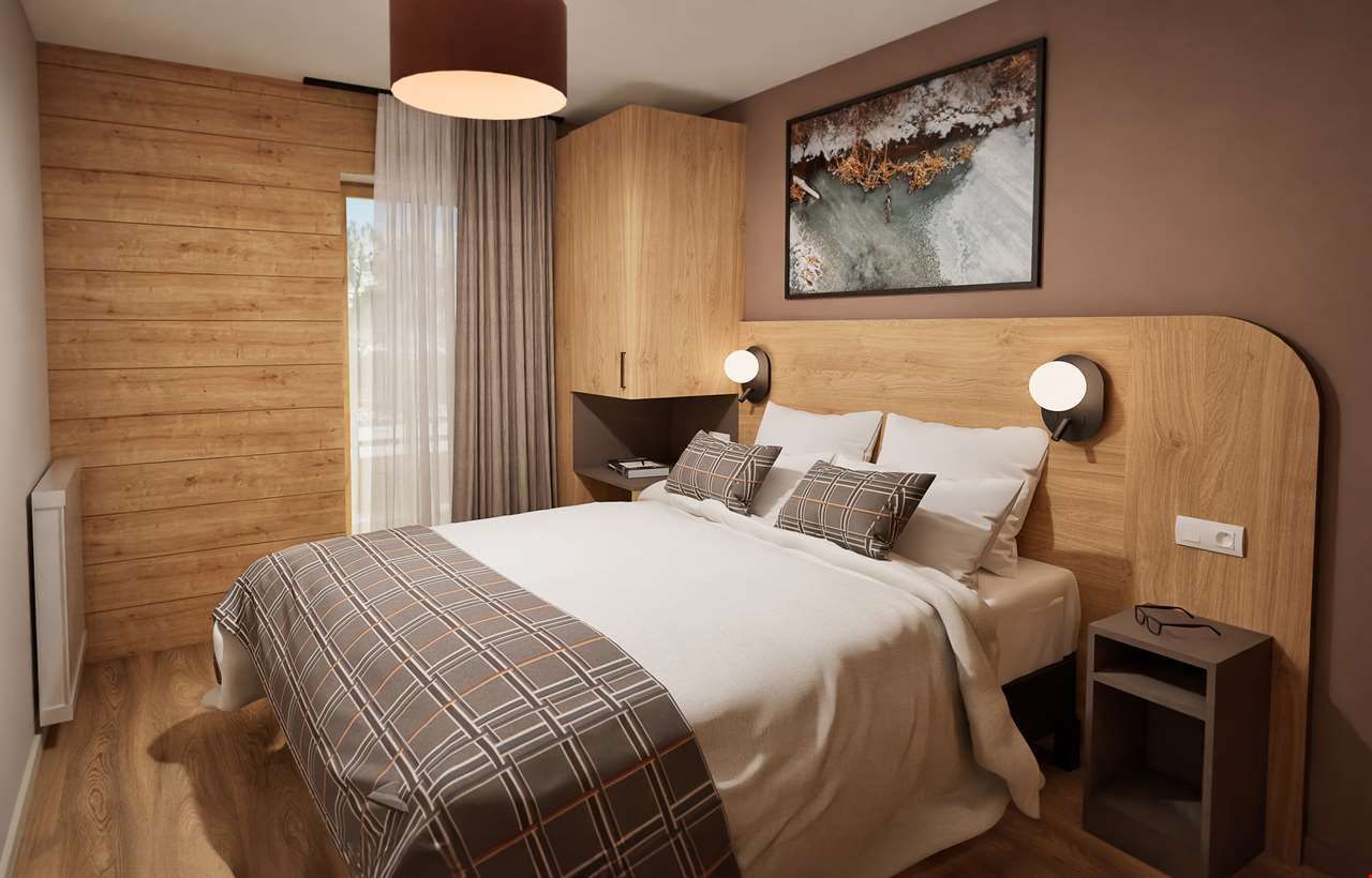 There are two couches and a coffee table in the living room.