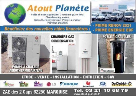 Atout Planète à Marquise - Pompes à chaleur - Poêles à granulés